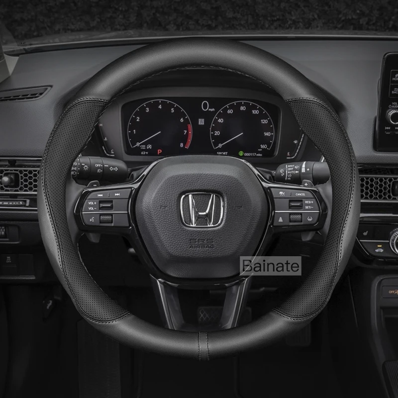 38cm For Honda TYPE R Accord Civic HRV CRV CITY Jazz Pilot Odyssey Spirior FIT Carbon fiber Car Steering Wheel Cover Accessories