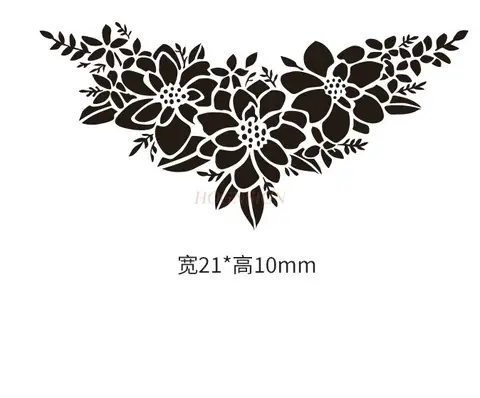 Female floral pattern large waist tattoo template spray painting tattoo juice tattoo