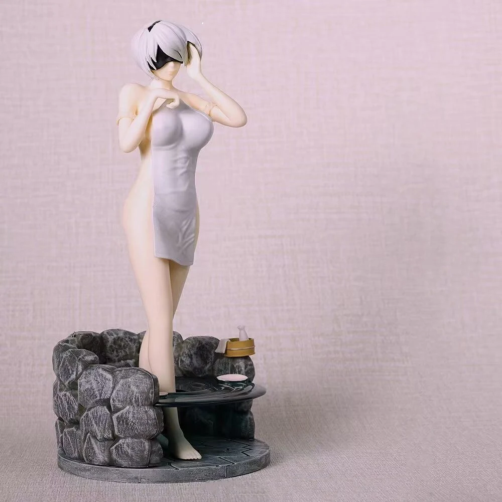 

Anime Character Nier: Automata Figurine, 2b Little Sister Bathroom Scene Figurine Model Desktop Ornament Gift