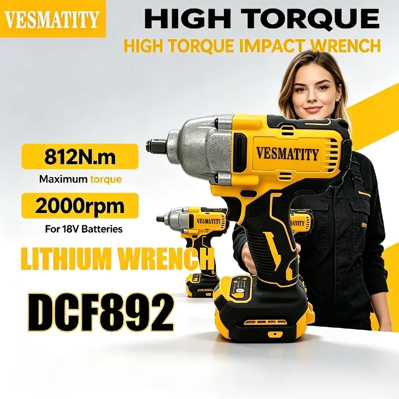 vesmatity-dcf892-high-torque-812nm-cordless-impact-wrench-1-2-inch-2000rpm-stepless-speed-power-tool-for-battery-pro-max-unit