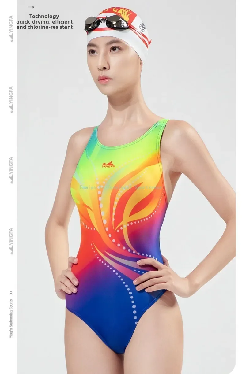 Neuer Yingfa-Badeanzug für Damen, professioneller Renn-Badeanzug, schnell trocknende Sport-Dreieck-Badebekleidung – Detail 3