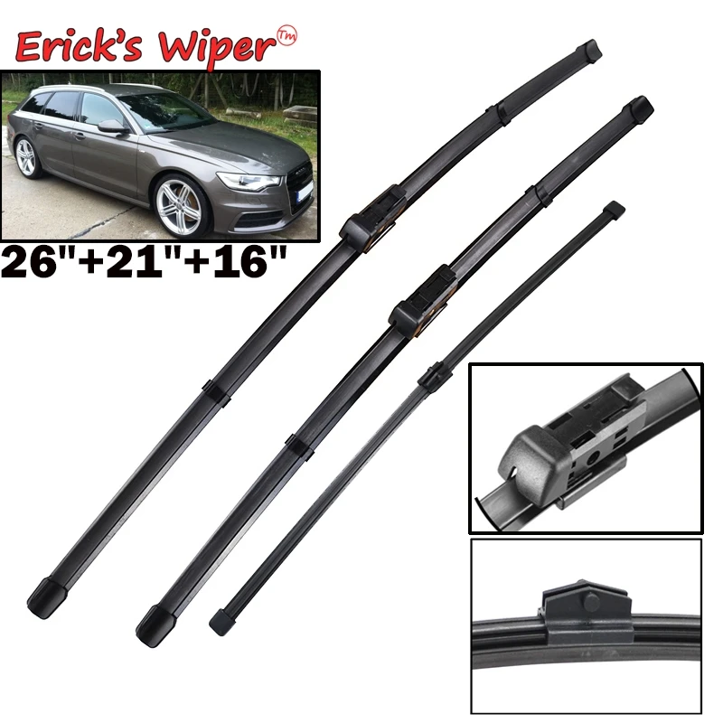 Erick's Wiper LHD Front & Rear Wiper Blades Set For Audi A6 C7 2011 - 2017 Windshield Windscreen Window Rain Brushes 26