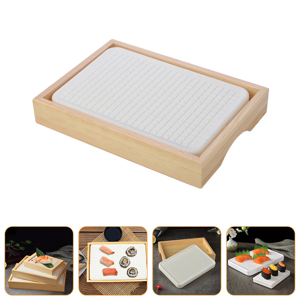 1 set Plastic Bamboo Tray Sushi Seafood Fruit Seafood Dish Sushi Plate Kitchen Food Tray Supply Kitchen Supply Decorative Dish - Image 6