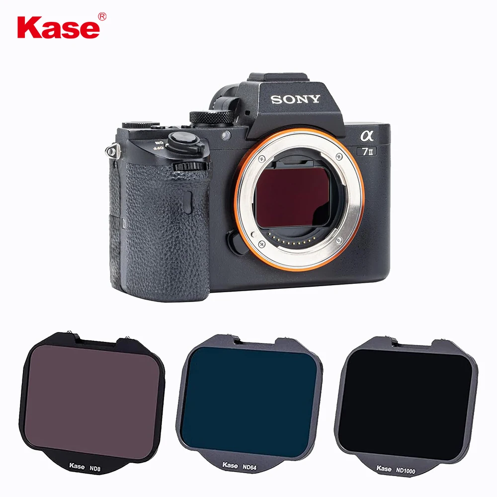 Kase 3 in 1 Clip-in ND Neutral Density Filter Kit ND8 + ND64 + ND1000 for Sony E Mount Full Frame Camera A7RV A7RIV A7RIII A7III
