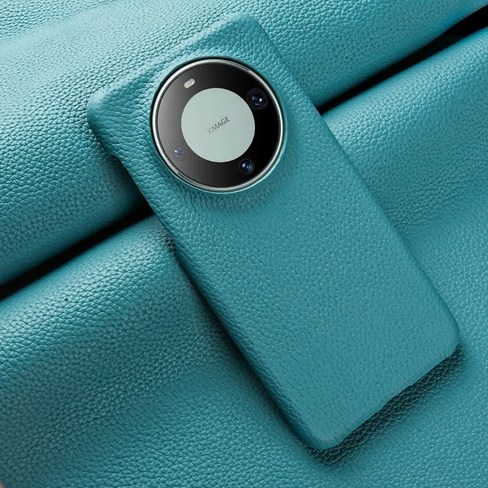 Business Genuine Leather Case For Huawei Mate 60 Pro Mate50 40 P60 P50 P40 P30 Lite Fundas Back Cover Honor Magic5 Protect Coque