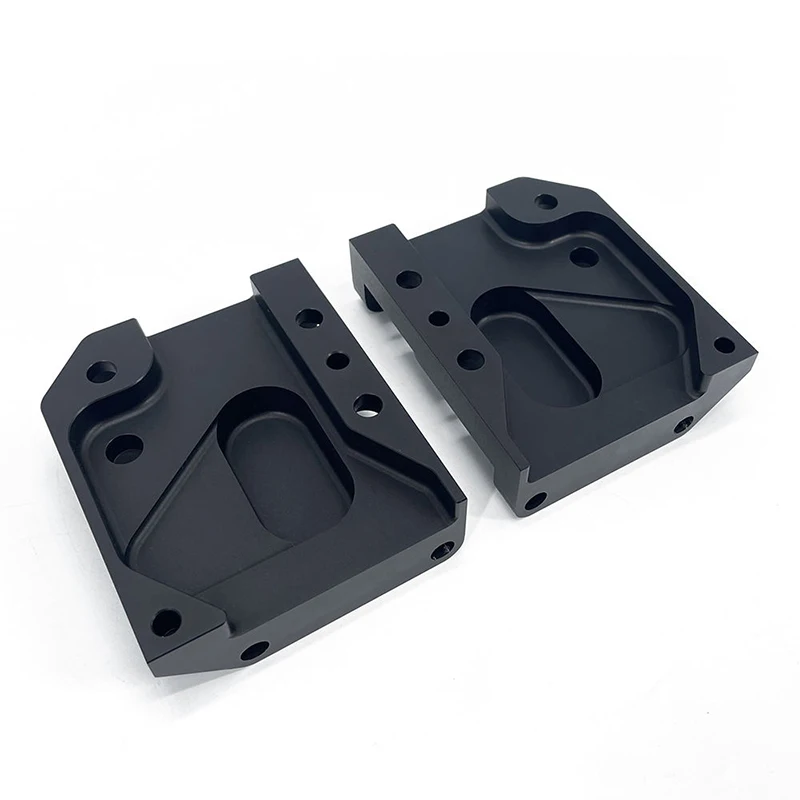 Custom Aluminum CNC Milled Milling Black Anodized Alignment Fixture with Multi Threaded Holes for Positioning Applications