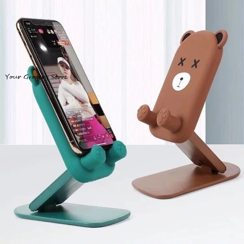 Cute Cartoon Holder Foldable Portable Cell Phone Stand Tablet Support Desktop Handset Mounting For Mobile Phone For IPad Iphone