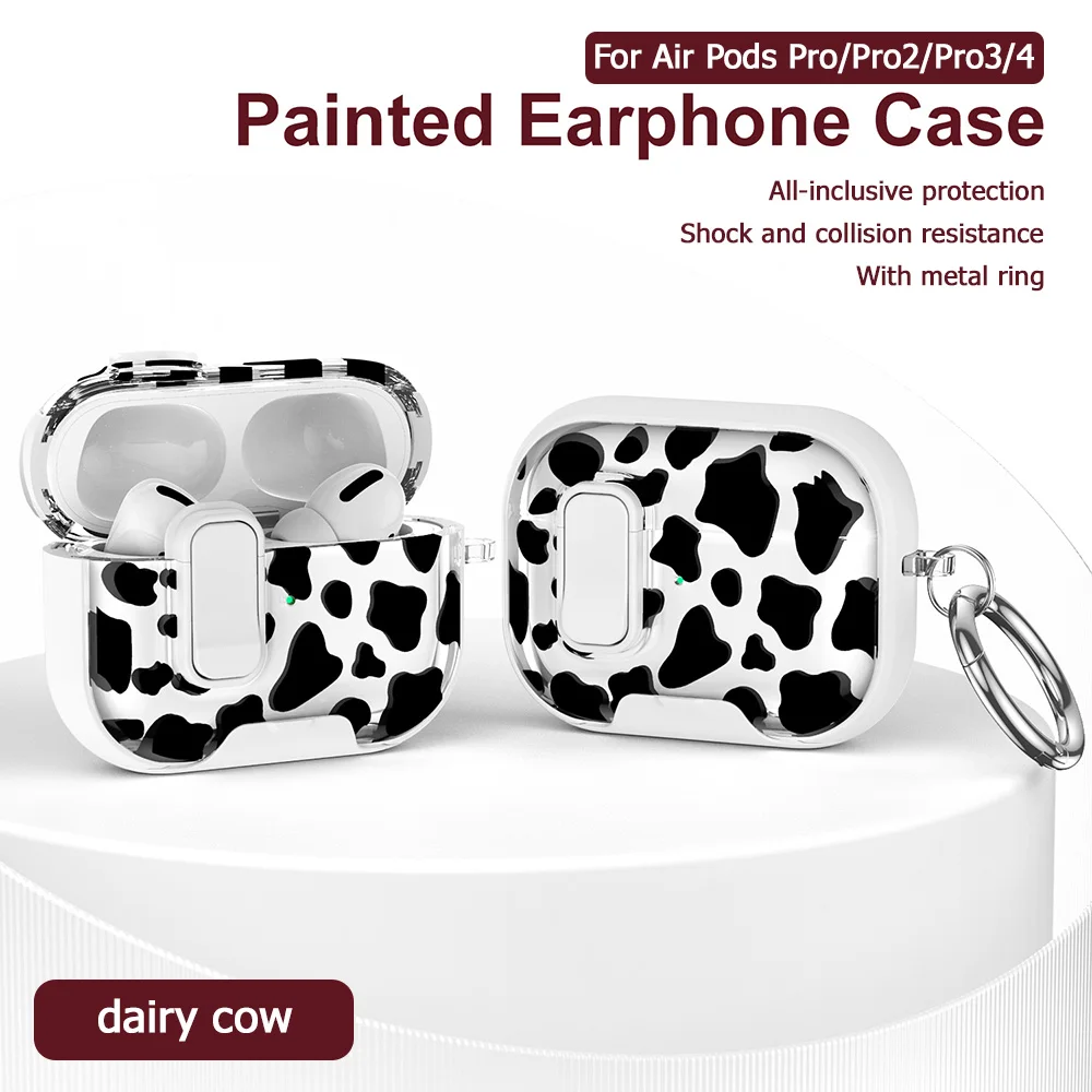 الألبان البقرة شفافة سماعة لاسلكية تعمل بالبلوتوث حقيبة سماعة الاذن ل Airpods 4 برو 2 3 حافظة بولي يوريثان واضح التبديل اقفال الصناديق غطاء مع هوك #1