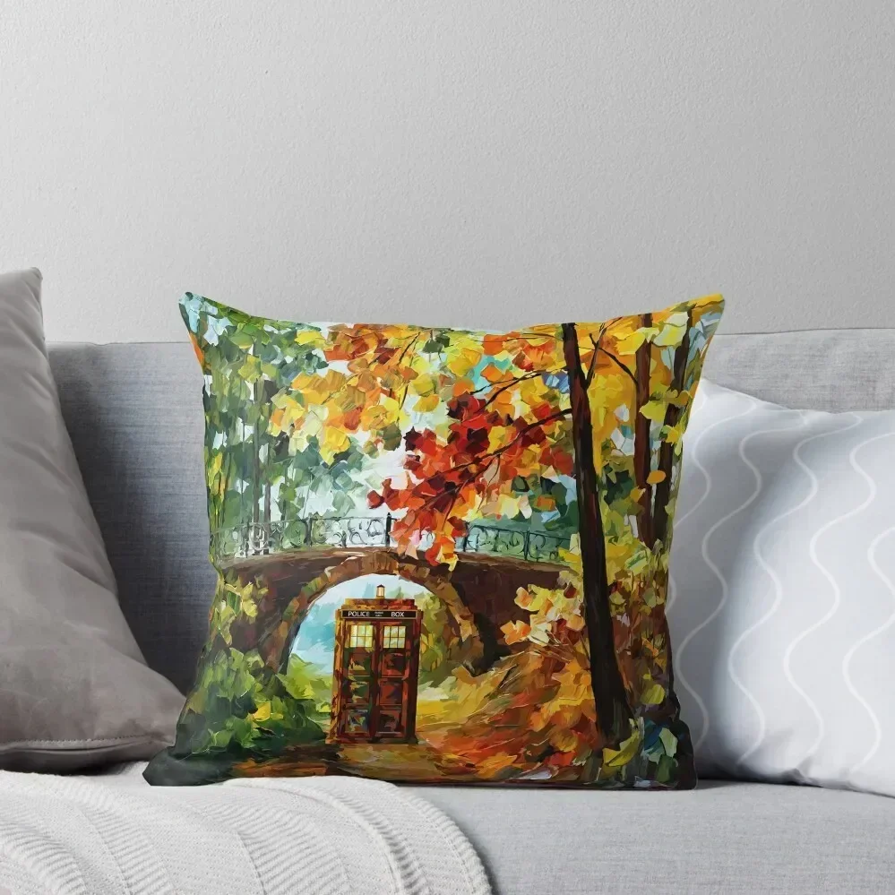 Abandoned Public Phone under the bridge Throw Pillow Throw Pillow New year pillow