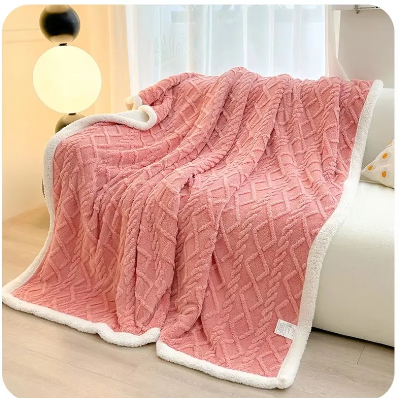 Thickened Coral Velvet Flannel Lamb Wool Blanket Nap Sofa Cover Blanket Office Shawl Air Conditioning Small Blanket