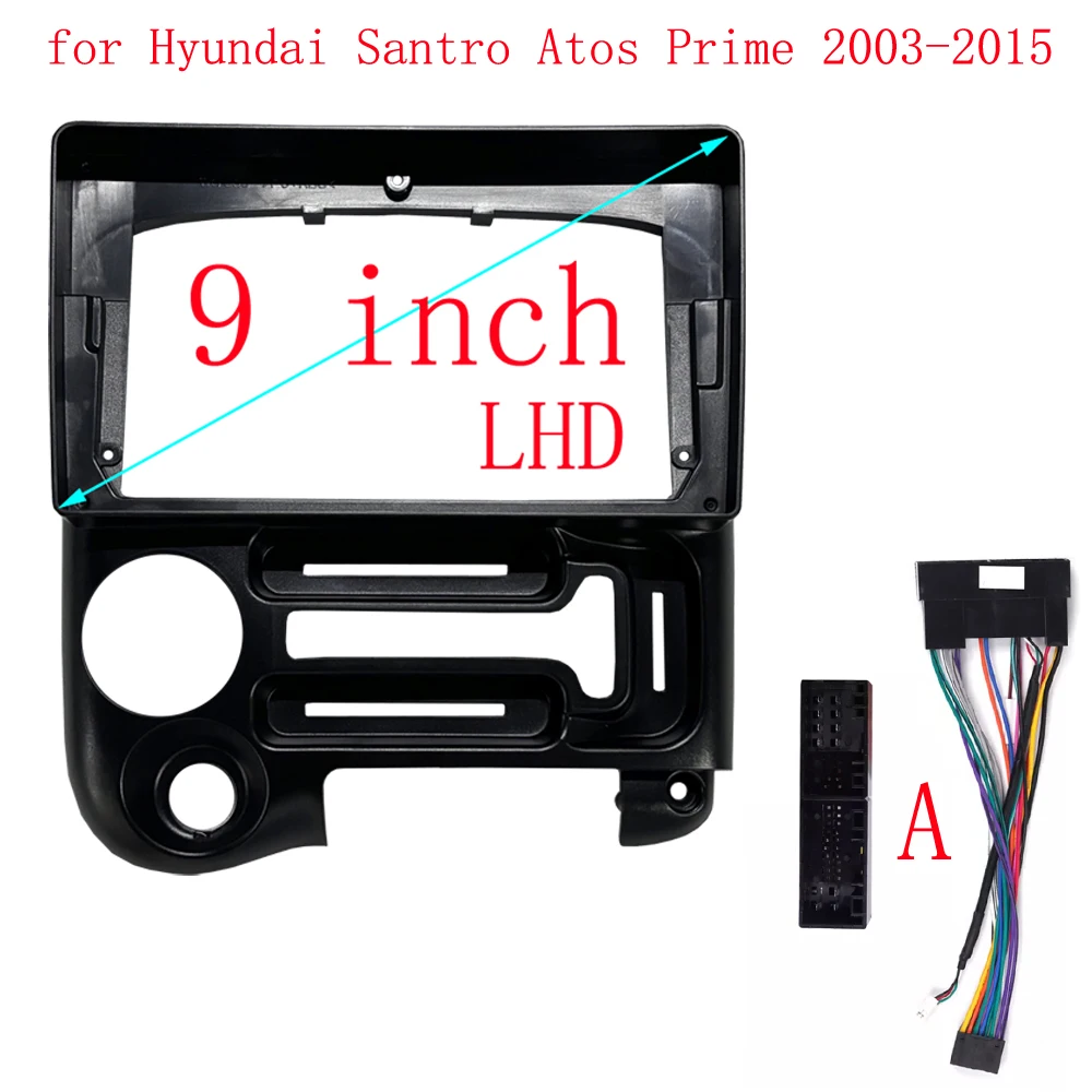 2 DIN 9 INCH Car Frame Fascia For Hyundai Santro Atos Prime 2003-2015 Adapter Android Radio Audio Dash Fitting Panel Kit