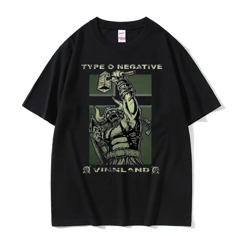 Rock Band Type O Negative T-shirts Men's Oversized Streetwear Male Gothic Short Sleeve Men Women Fashion Pure Cotton Tee Shirt