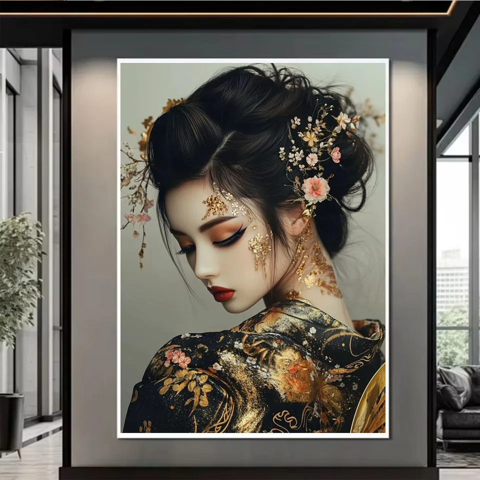 

5D DIY японская женщина алмазная живопись гейша куртизан Новое поступление мозаика портрет Алмазная вышивка полный дрель Декор для дома