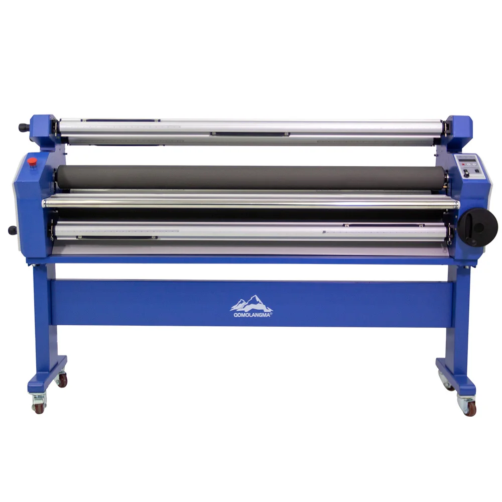 US Stock Qomolangma 63in Full-auto Wide Format Cold Laminator with Heat Assisted with Trimmer