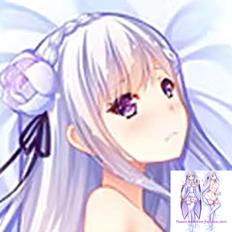 

Anime Dakimakura Pillow Emilia 2-Side Print Pillowcase Hugging Body Cushion Cover Otaku Waifuristmas Decoration 2023