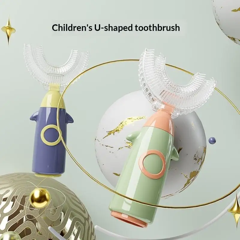 2 6 Years Soft Silicone Kids Toothbrush U Shape Cleaning Tool Teeth Whitening Oral Care Children