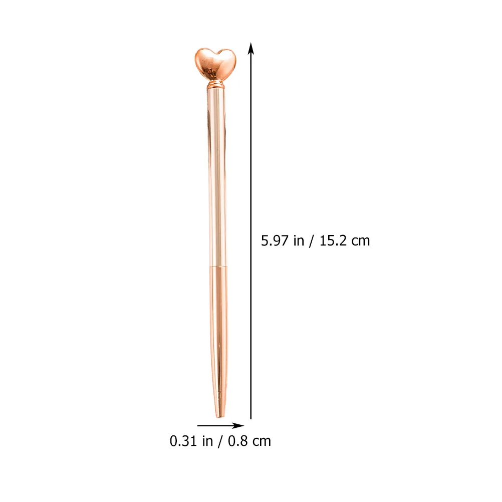 

2 Pcs Love Ballpoint Pen Creative Writing Professional Metal Pens Office Stainless Steel