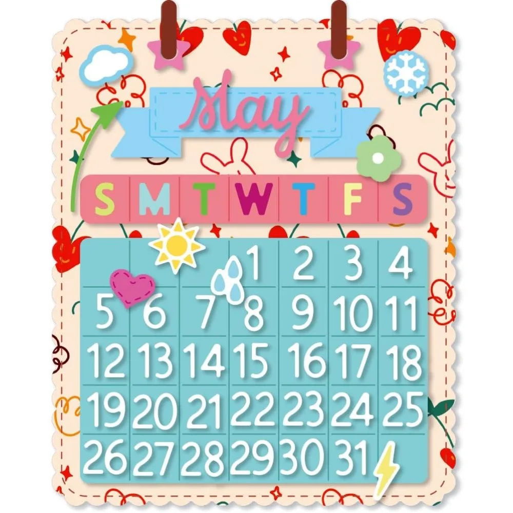 2 Sets Calendar Cutting Dies Card Making Die Cut Planner Calendar Carbon Scrapbooking Embossing Template Dies for Plan on It DIY