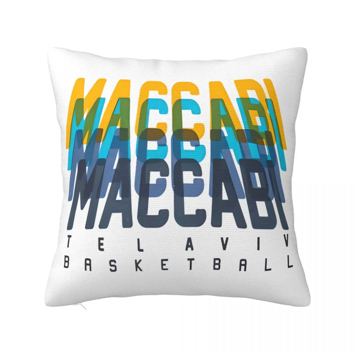 Maccabi Tel Aviv Basketball 2-Pack Square Throw Pillow Case Cover Double-sided Printing Cushion Covers Home Decor Sofa Couch Bed