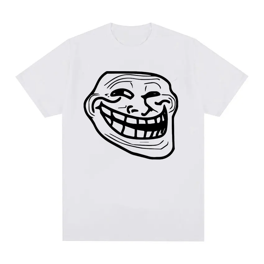 Troll Face Memes Angry Man Problem Funny Meme T Shirts Men's Women Retro Fashion harajuku Cotton Short Sleeve T-shirt Streetwear