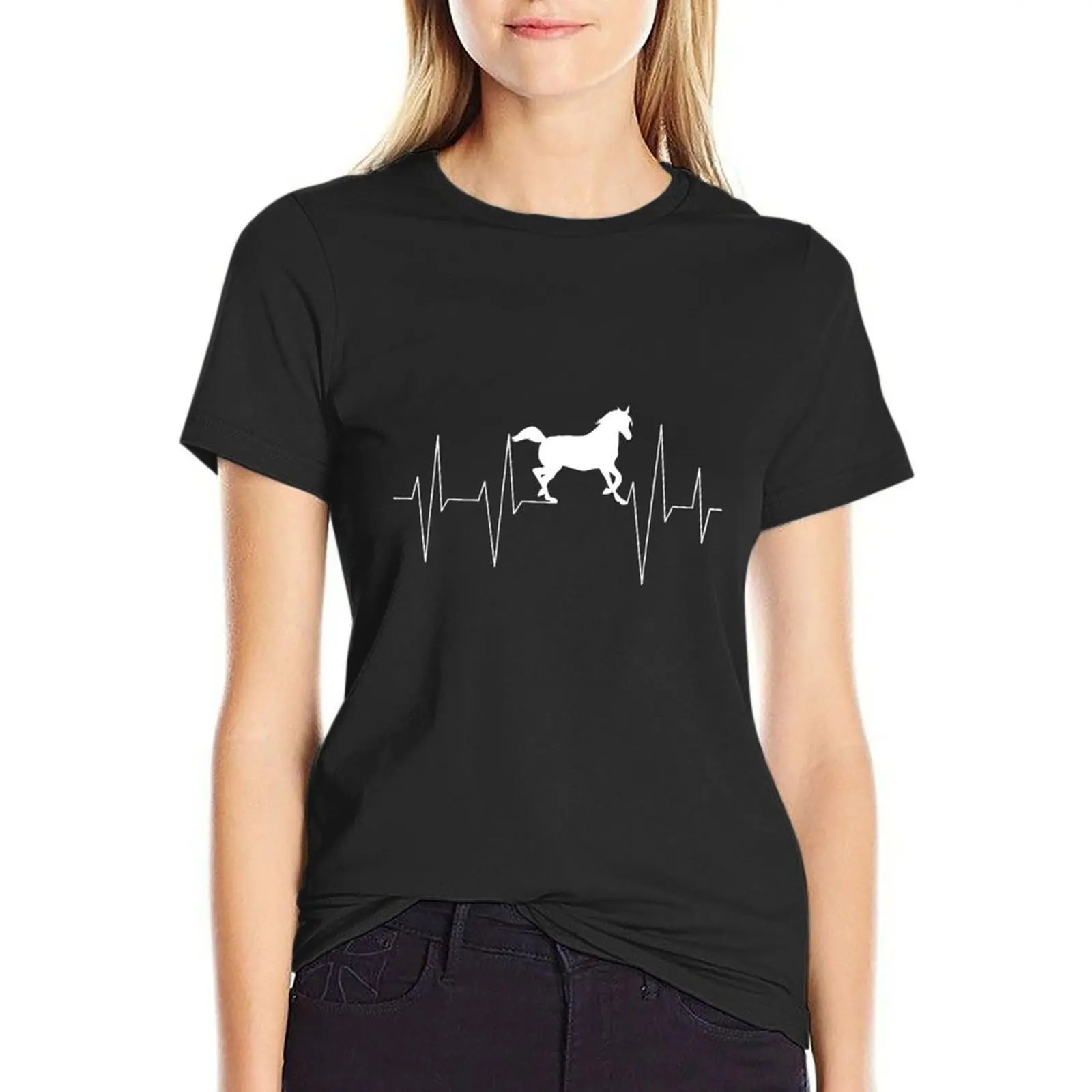 heartbeat horse pulse rider love riding T-Shirt sublime animal prinfor customizeds black t-shirts for Women