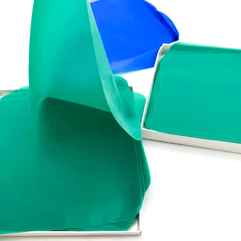 36/52Pcs Dental Rubber Dam Natural Latex Rubber Barrier Dams Green Dark blue 5*5/6*6\