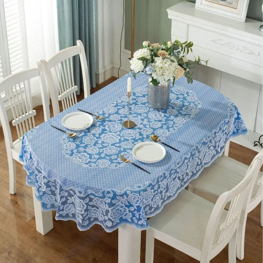 Table Decoration Waterproof Oval Tablecloth Anti-Scald Oil Resistant Printed Tablecloth Oil-proof Anti Slip Table Mat Tea Table
