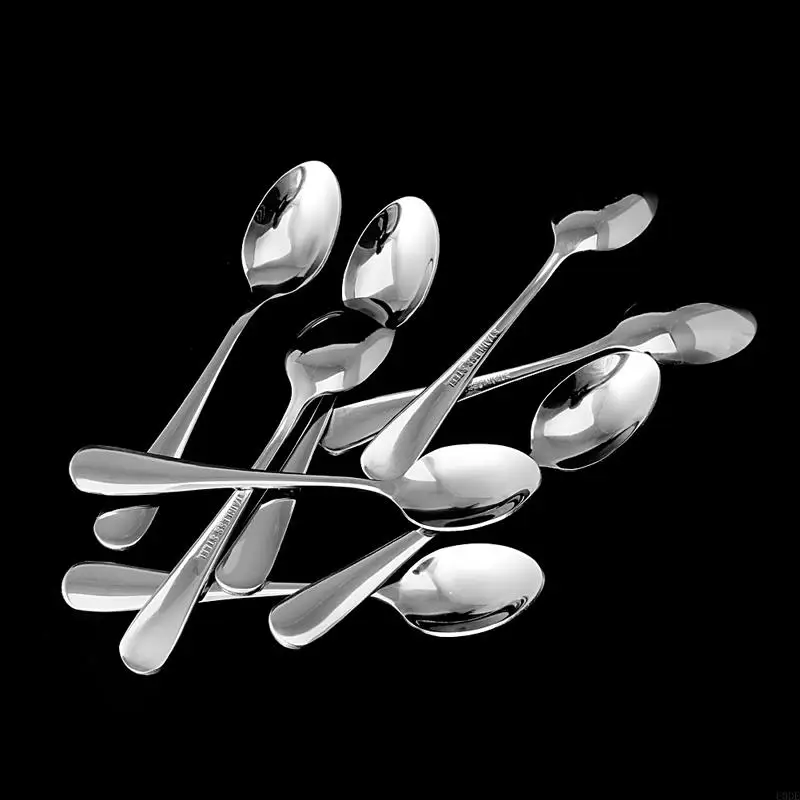 U0DE Stainless Steel Coffee Spoon 8 Pcs Baking Drinking Making Accessories