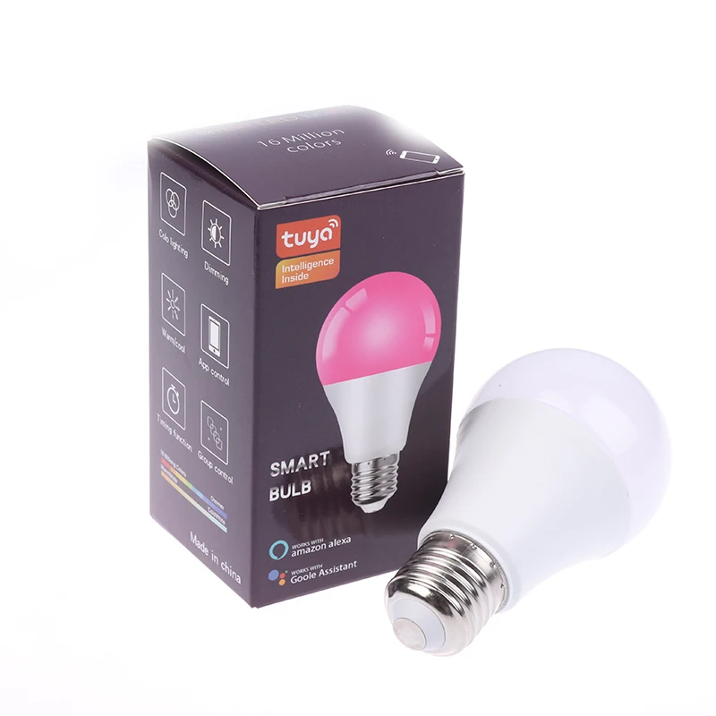 

1 Piece E27 RGB AC200-240V Smart Lamps WiFi Bluetooth Smart LED Light Bulb For Livingroom Decoration Party Lighting Smart Life
