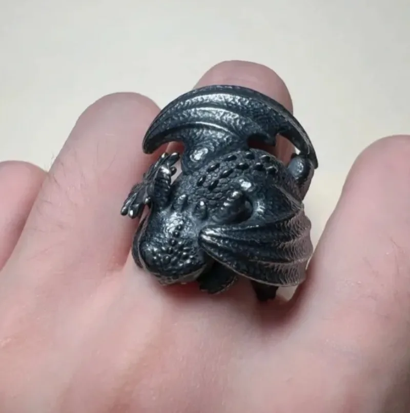 

How to Train Your Dragon Toothless Cute Fun Ring Niche High End Versatile Casual Wearable Finger Band 2026