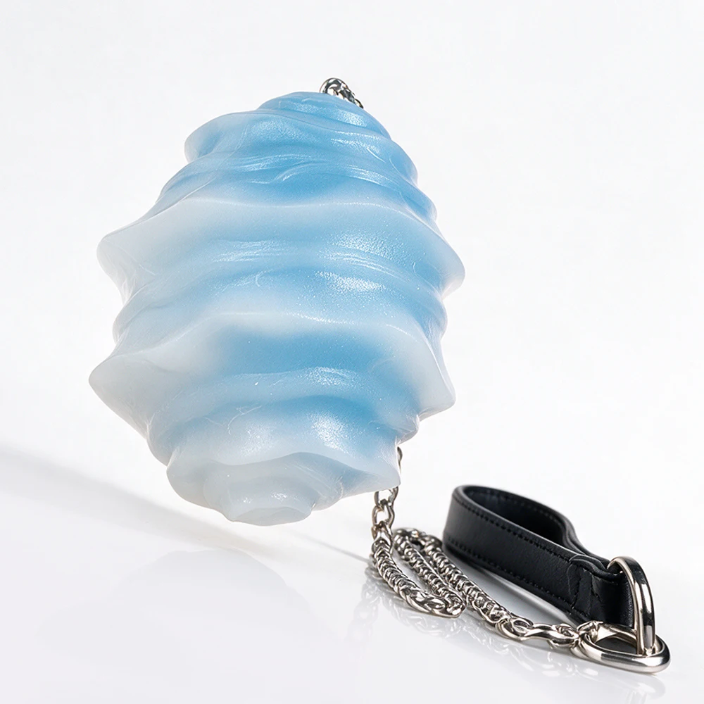 YOCY Anal Beads, Silicone Egg with Traction Chain, BDSM Sex Toys, Anal Dilation Training Aids, Unique Textured Butt Plug