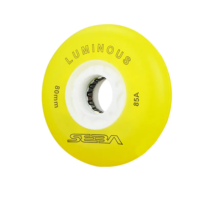 4 Pieces Original Seba Luminous LED Skate Wheels 85A Inline Skating Wheel 62mm 64mm 68mm 70mm 72mm 76mm 80mm Shine Roller Wheel