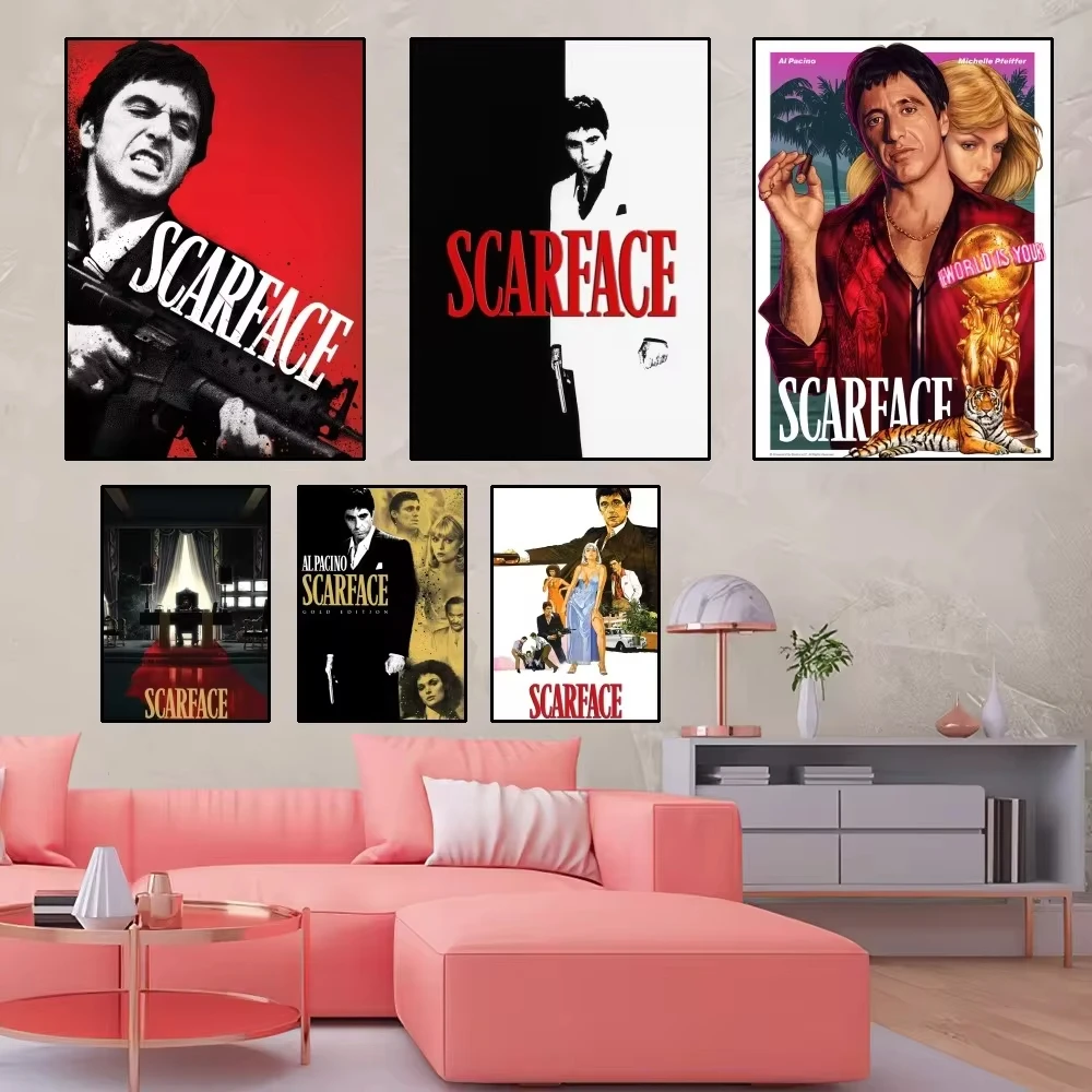 Scarface 1983 Poster Home Room Decor Livingroom Bedroom Aesthetic Art Wall Painting Stickers