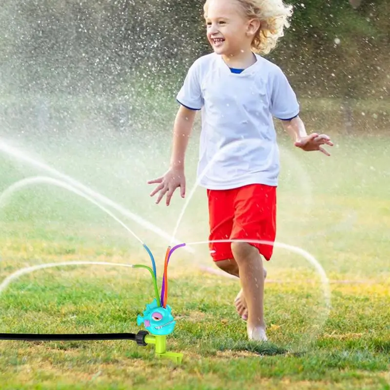 Mainan Sprinkler semprotan air anak-anak, mainan Sprinkler putar hewan dengan semprotan berputar musim panas di luar mainan Sprinkler untuk anak-anak