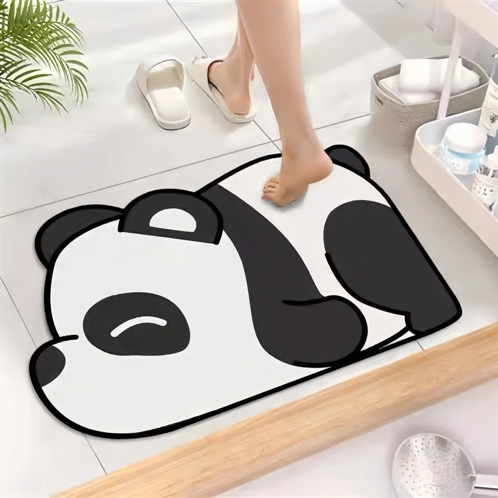 New Cute Diatom Super Absorbent Bathroom Mat Cartoon Non-slip mud Toilet Mat Quick Drying Bathroom Mat Floor Mat