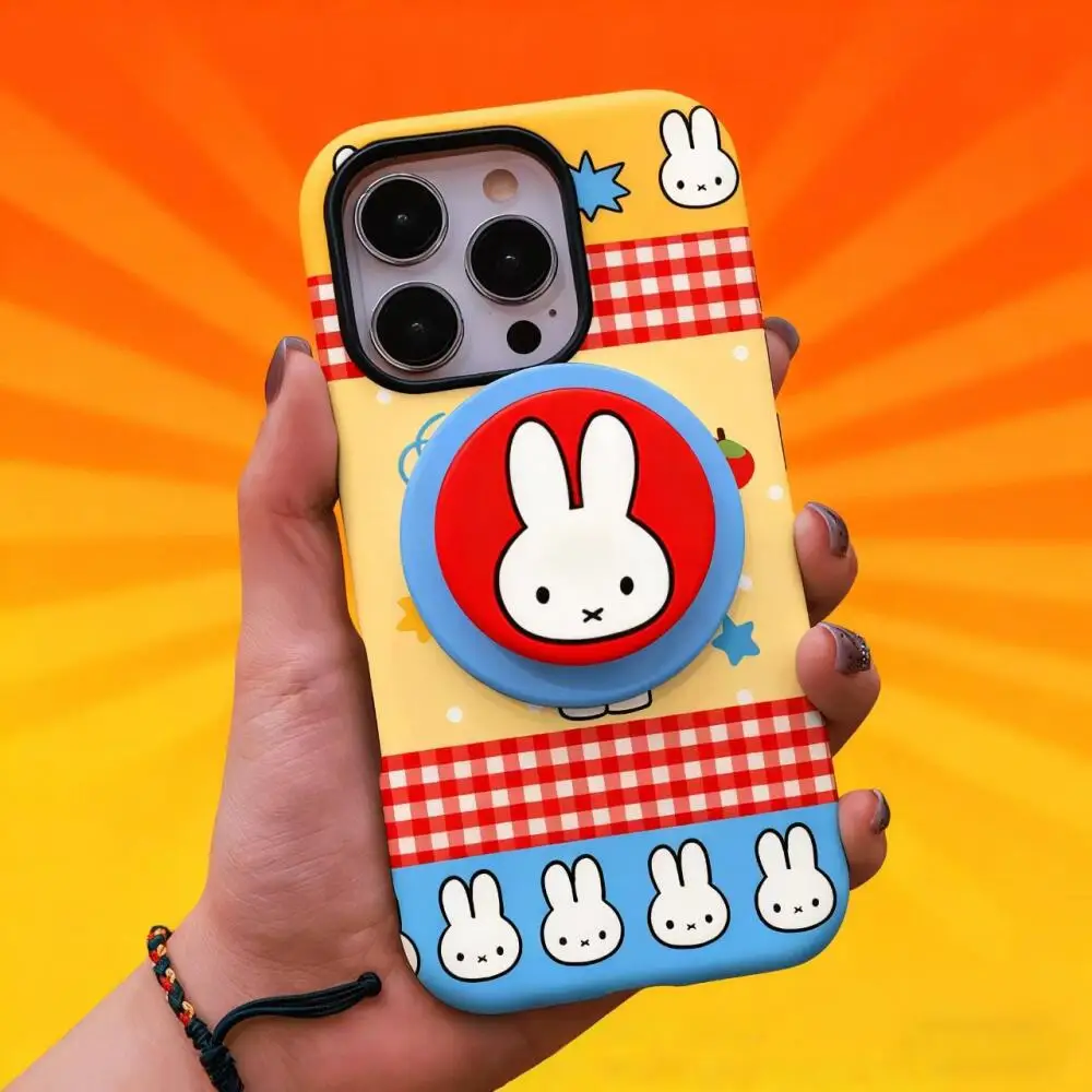 Чехол для телефона Miffy Rabbit Kawaii, магнитный защитный чехол для телефона с защитой от падения iPhone 11-16, полная серия, чехол для телефона с милой мультяшной девушкой