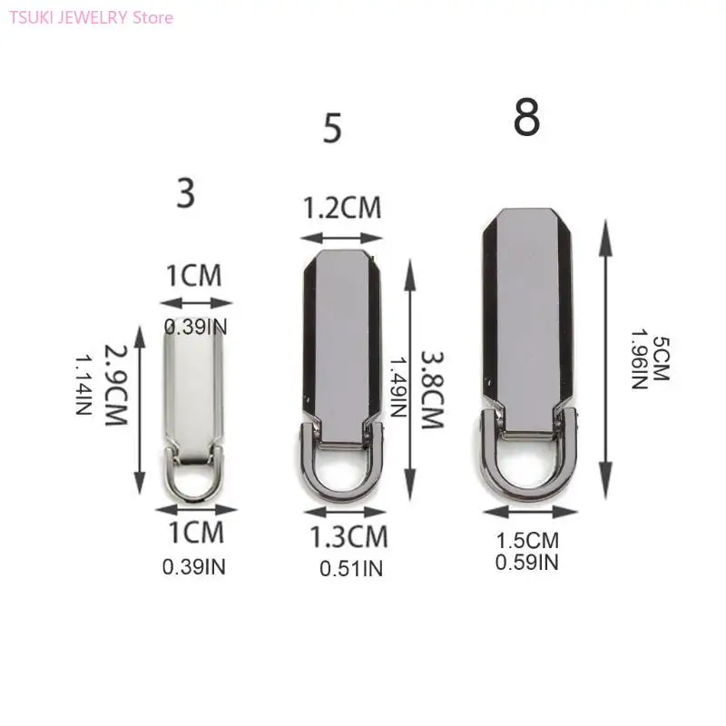 62KE Metal Zipper Fixer Repirling Pullers Kits Sliders Zippers Metaled Metal Forccase for backpack for backpack for stack
