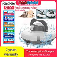 Redkey S100 Robotic Pool Vacuum Cleaner Cordless for Large Swimming Pools Cleaner IPX8 Waterproof 130-min Pool Vacuum Cleaner