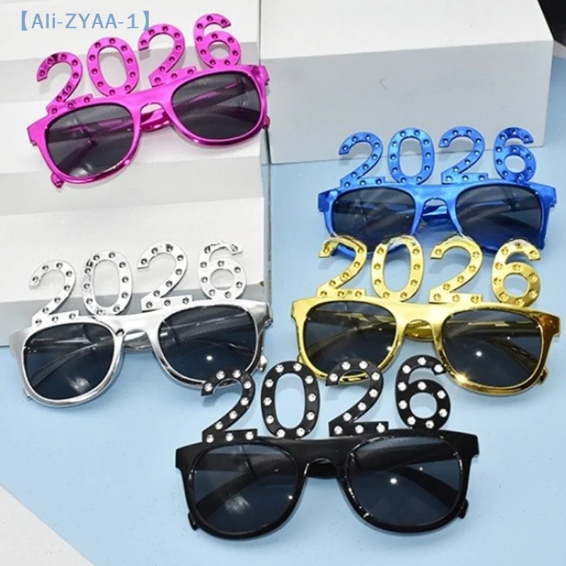 【ZYAA-1】2026 عدد النظارات سنة جديدة سعيدة نظارات بريق النظارات الشمسية تأثيري الدعامة عيد الميلاد حزب الديكور نظارات #1