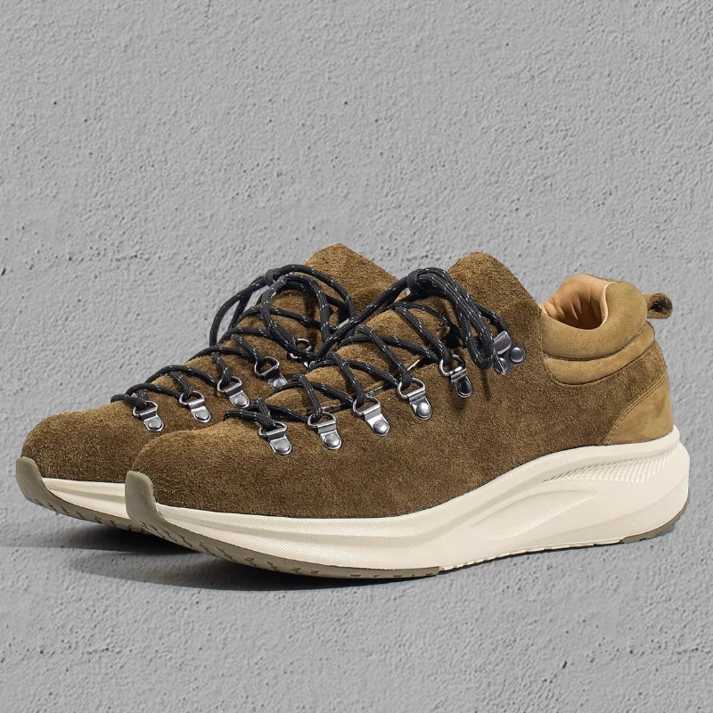 

Outdoor Waterproof Cowhide Casual Shoes for Men's Genuine Leather Breathable Comfortable and Shock-absorbing Hiking Shoes Male