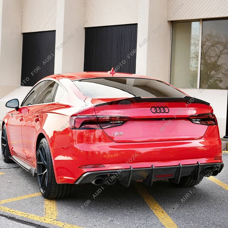 

For Audi A5 S5 RS5 B9 B9 Facelift 2017-2024 4Door Car Rear Trunk Boot Lip Lid Spoiler Rear Spoiler Cap Wing Bodykit Tuning