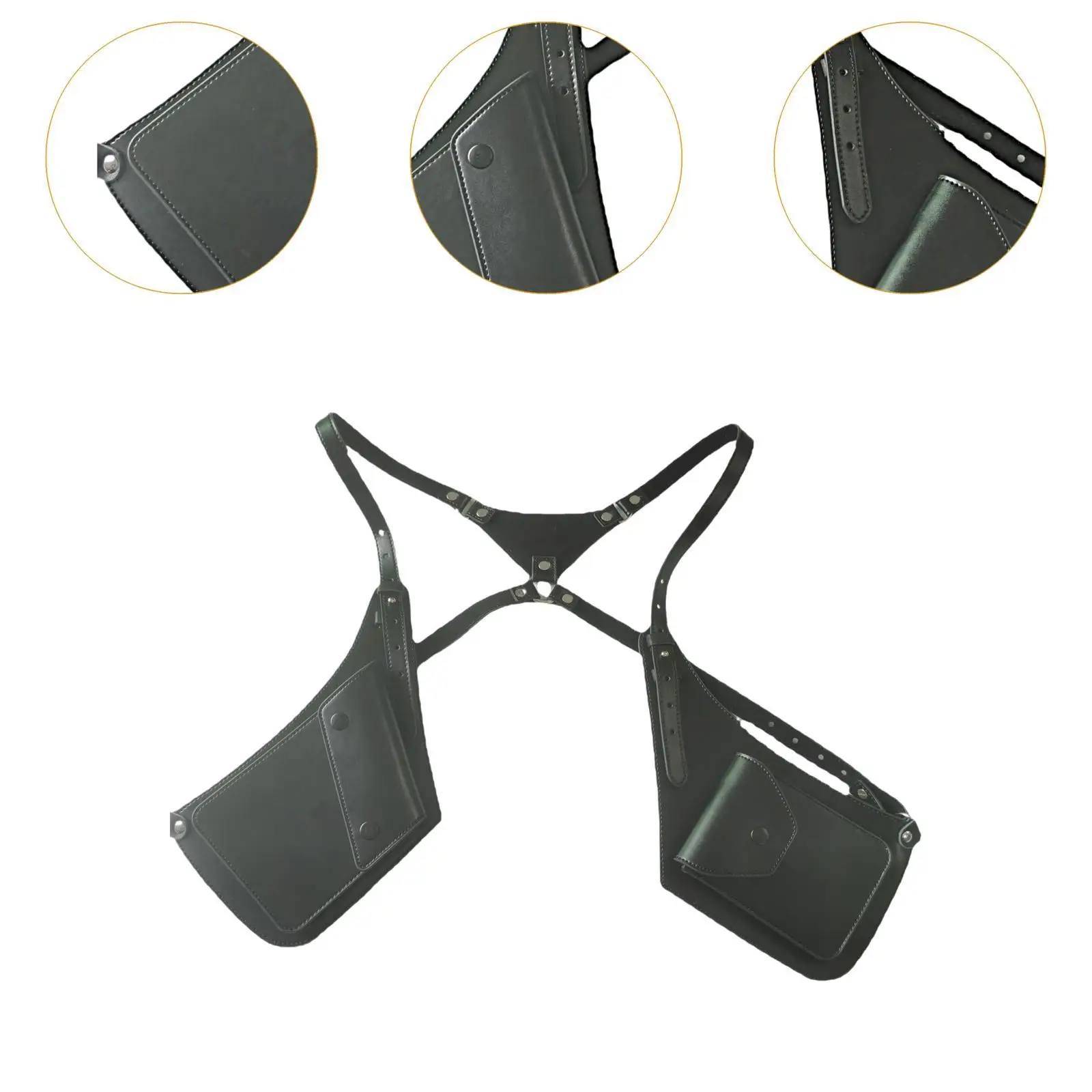 Steampunk Shoulder Harness Bag Casual Stylish Hidden Underarm Shoulder Bag for Short Trips Costume Travel Backpacking Hiking