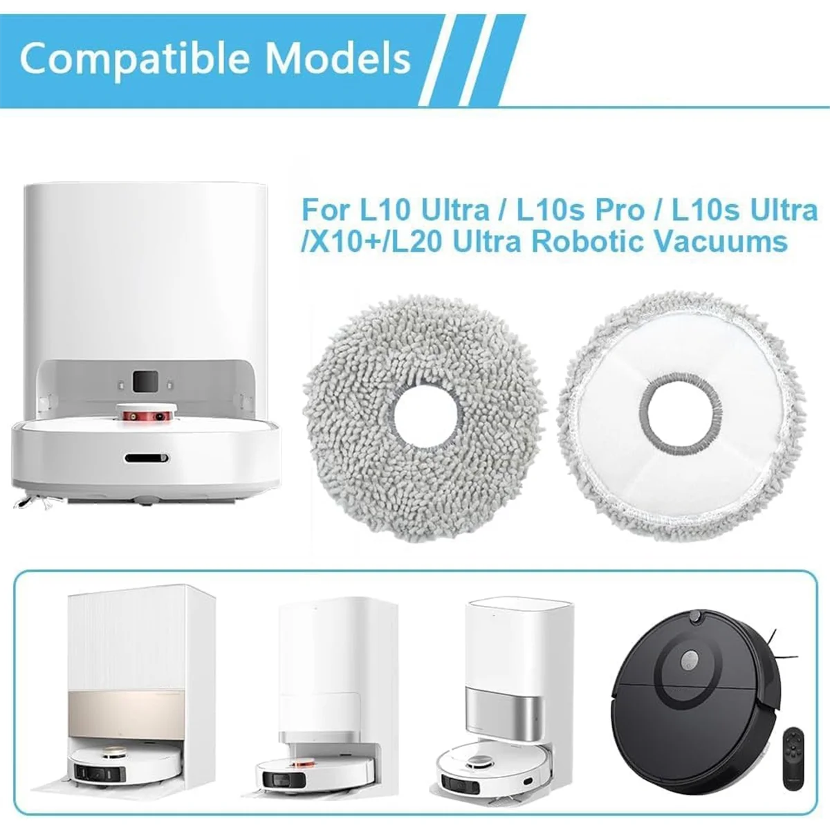 

Сменные насадки-тряпки ABKB для пылесосов L10 Ultra / L10s Pro / L10s Ultra / L10 Prime / L20 Ultra / X10