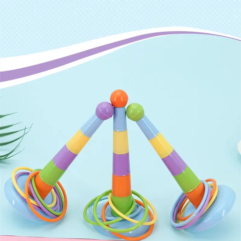 Funny Mini Circles Toy for Children Intelligence Developmental Game Colorful Throwing Rings Parent-child Games Activity Training