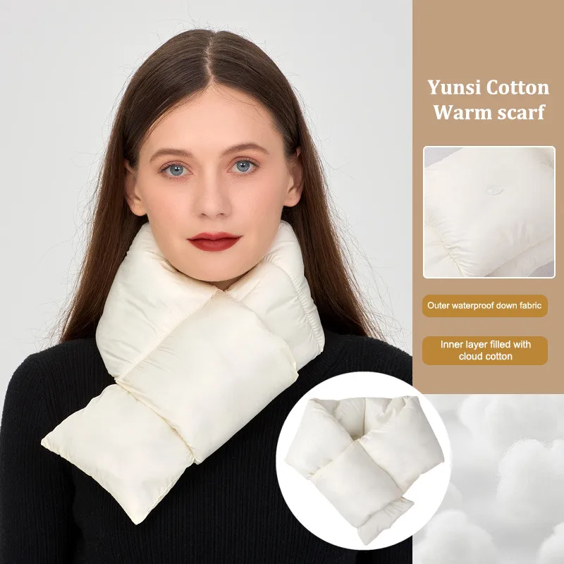 Waterproof Cloud Silk Cotton Snood Outdoor Winter Thermal Warm Scarves For Hiking, Skiing And Other Winter Outdoor Activities ﻿