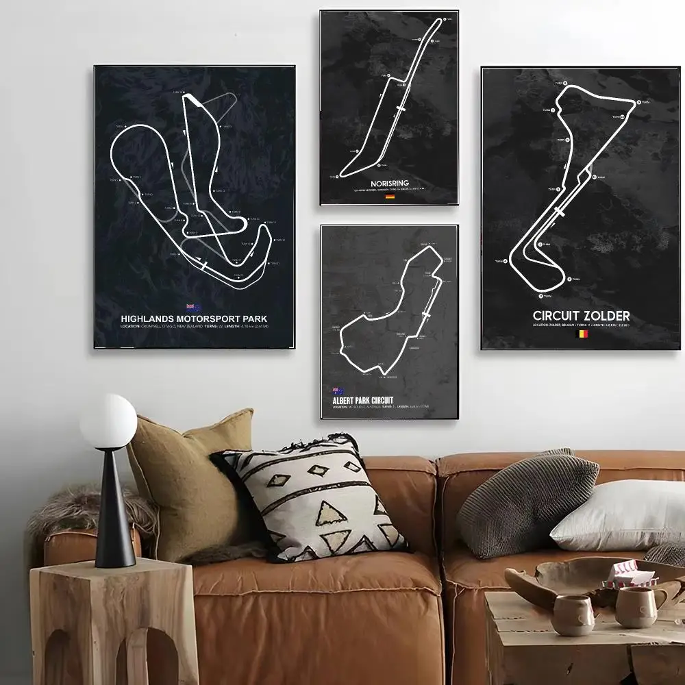 iconic circuit Circuit de Spa Francorchamps Poster HD Art Decorative Wall Art Waterproof Home Décor Gift