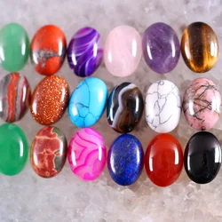 18x13MM Oval Natural Lapis Zoisite Crystal CAB Cabochon For Making Neckalce Pendant Earrings 10Pcs