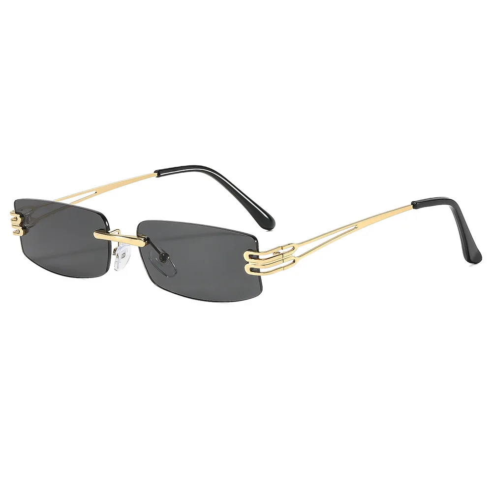 

1103 Fashion Rimless Sunglasses for Men Women, Stylish Square Sun Glasses, Chic Personalized Metal Rectangular Shades 603435