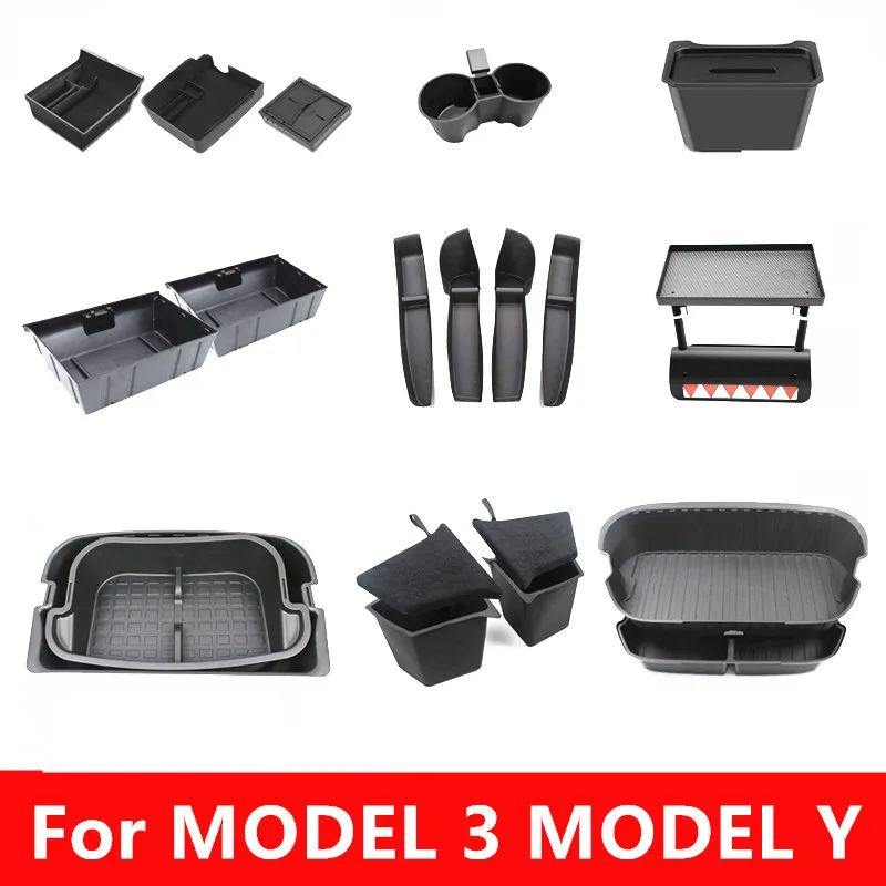 For MODEL 3 MODEL Y Trunk spare tire storage box change device box debris storage box decoration High quality durable auto parts