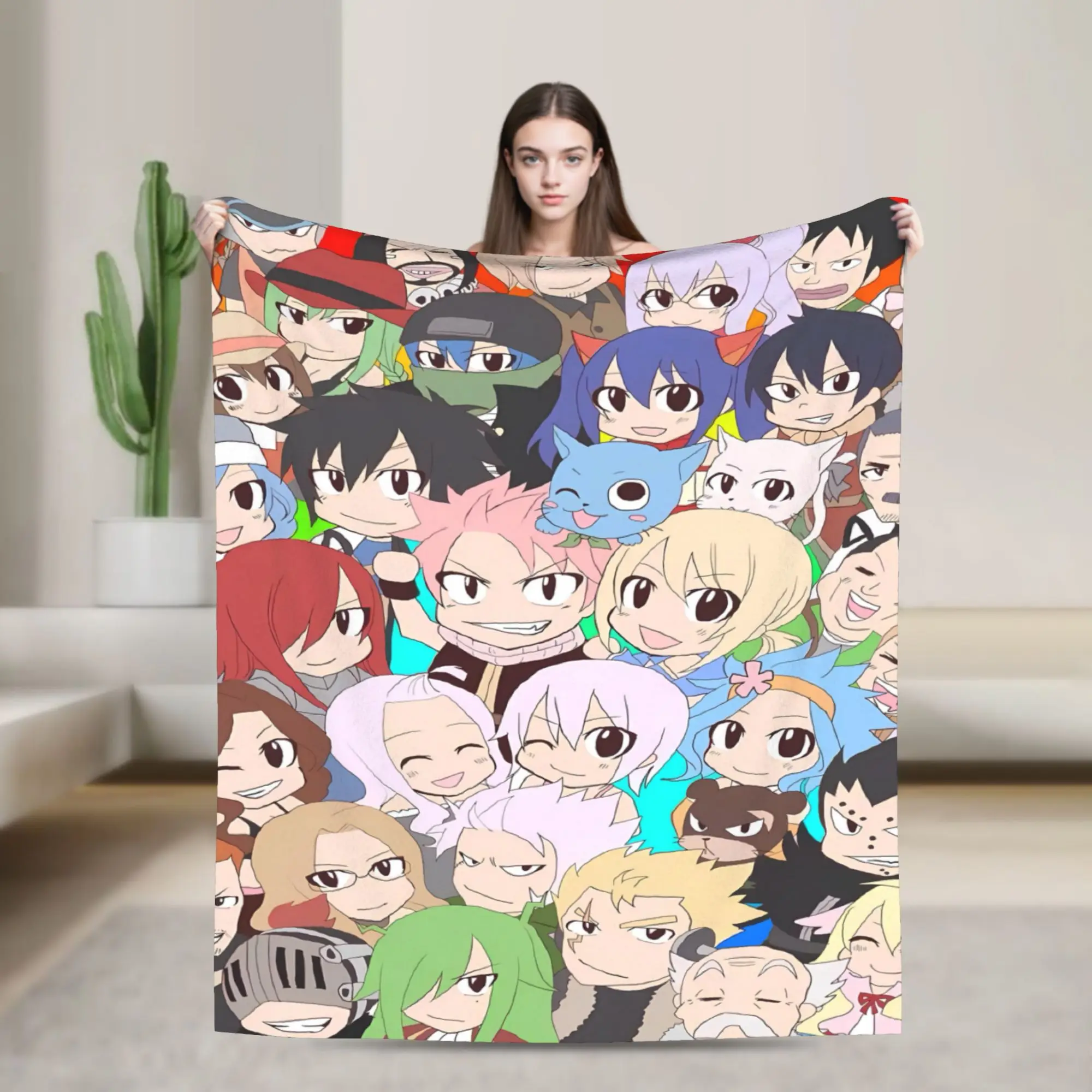 Grand Fairy Tail Guild Gathering Blanket  Travel Office Flannel Throw Blanket For Couch Chair Super Warm  Quality Bedspread